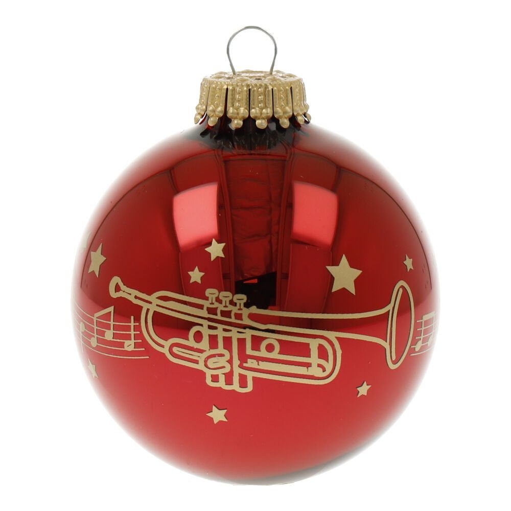 mit Trompete Kling Instrument, mugesh für Musiker Weihnachtsbaumkugel Weihnachtskugel Glöckchen