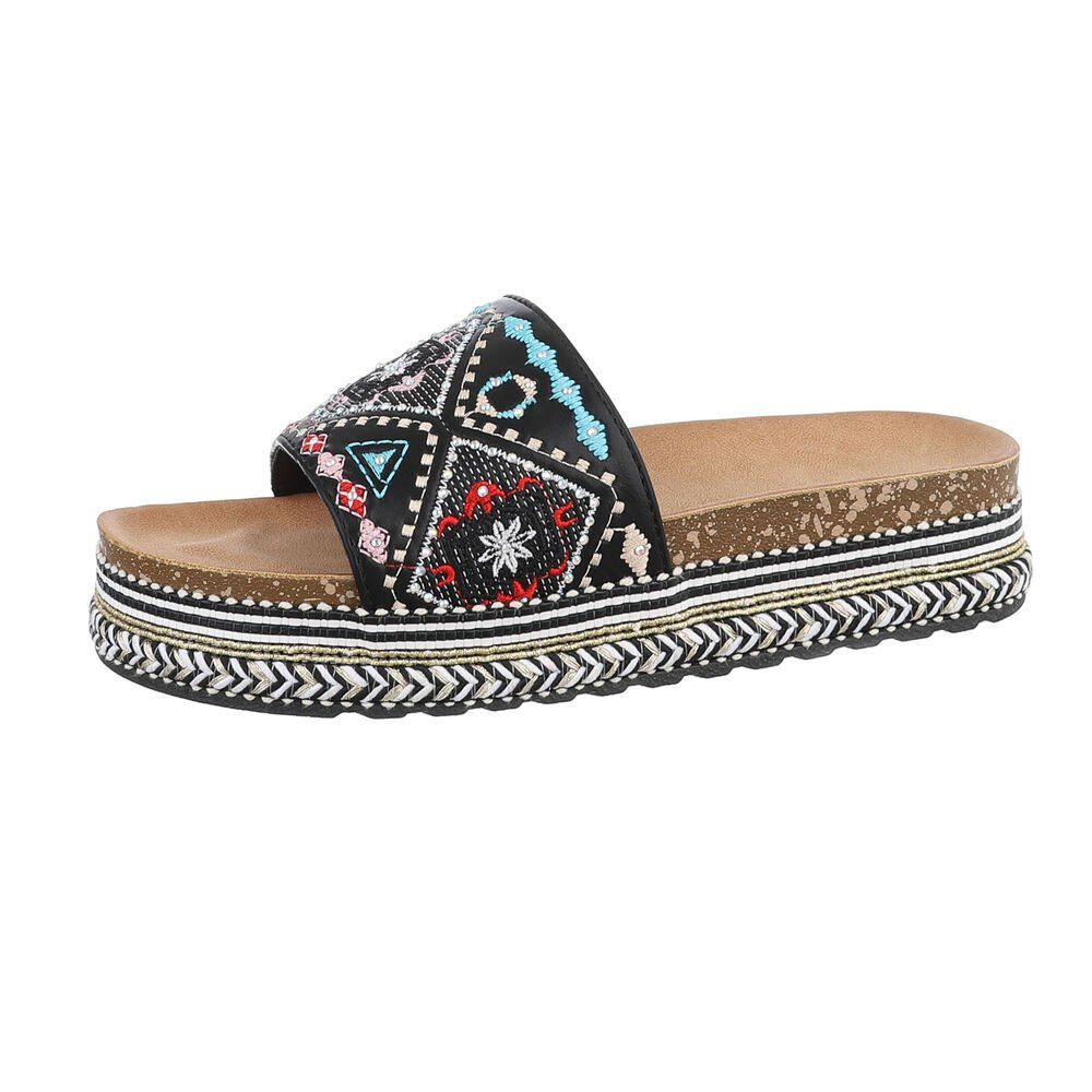 Ital-Design Damen Mules Freizeit Plateausandaletten (85698109) Flach Pantol günstig online kaufen