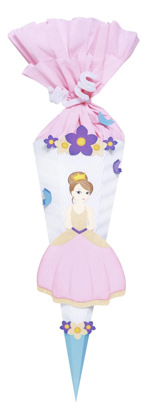 URSUS Schultüte URSUS Schultüten-Bastelset-Mini, Prinzessin - 40cm, Verschluss Krepp
