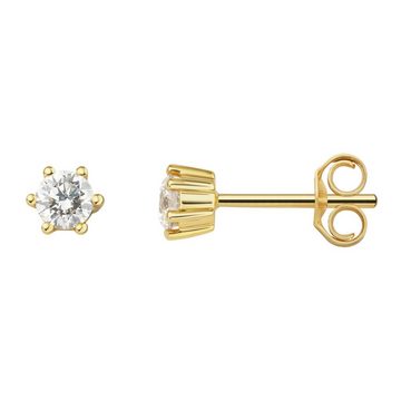 ONE ELEMENT Paar Ohrstecker 0.3 ct Diamant Brillant Ohrringe Ohrstecker aus 750 Gelbgold, Damen Gold Schmuck
