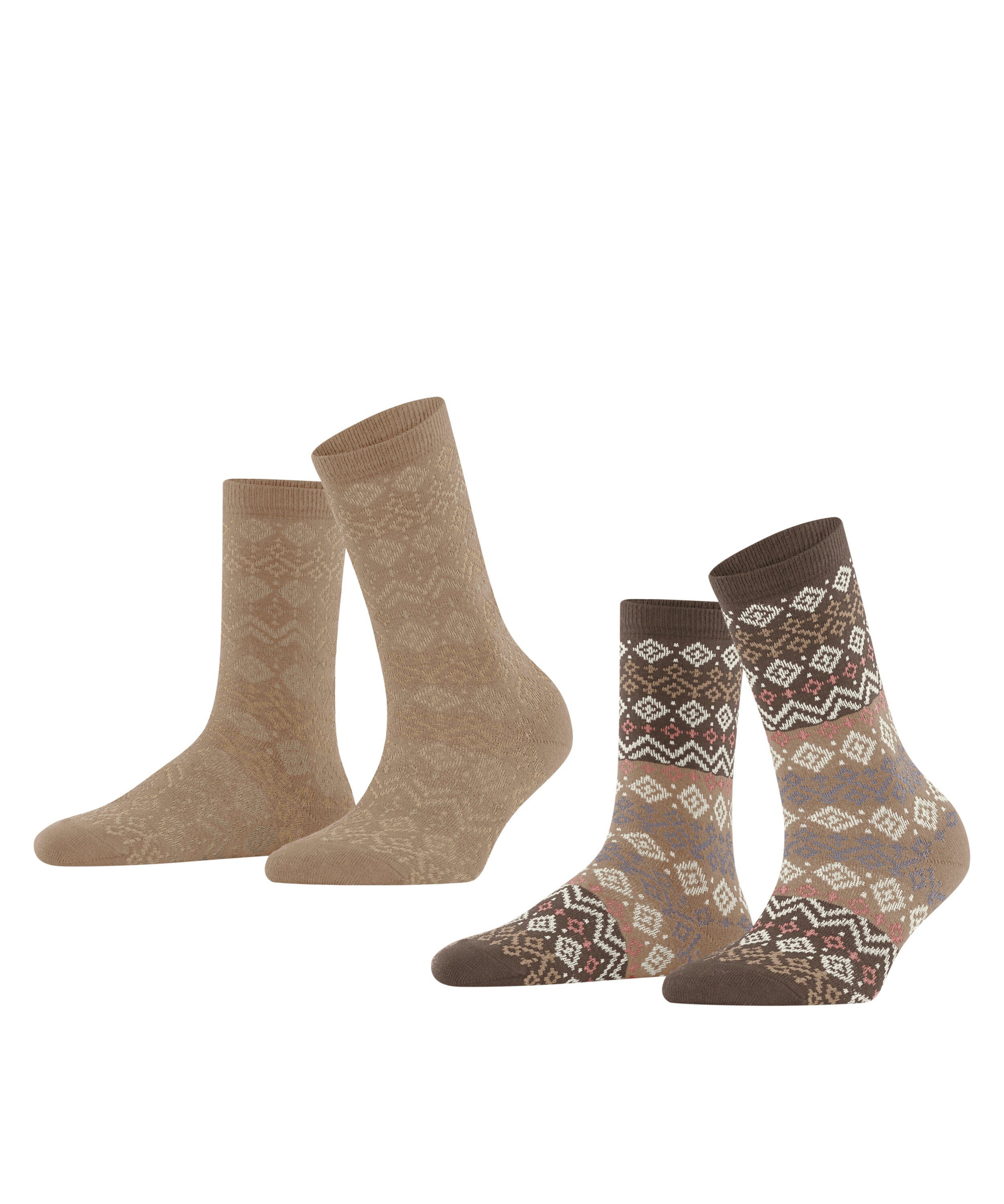 Socken Fair Isle 2-Pack Socken aus Biobaumwolle