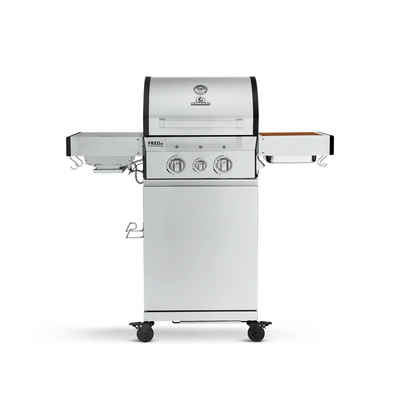 BURNHARD Gasgrill Fred Jr., 2-Brenner, 900 Grad Infrarot-Keramikbrenner, 2023er Version, 10,5 kW Gasgrill 2 Brenner Deluxe