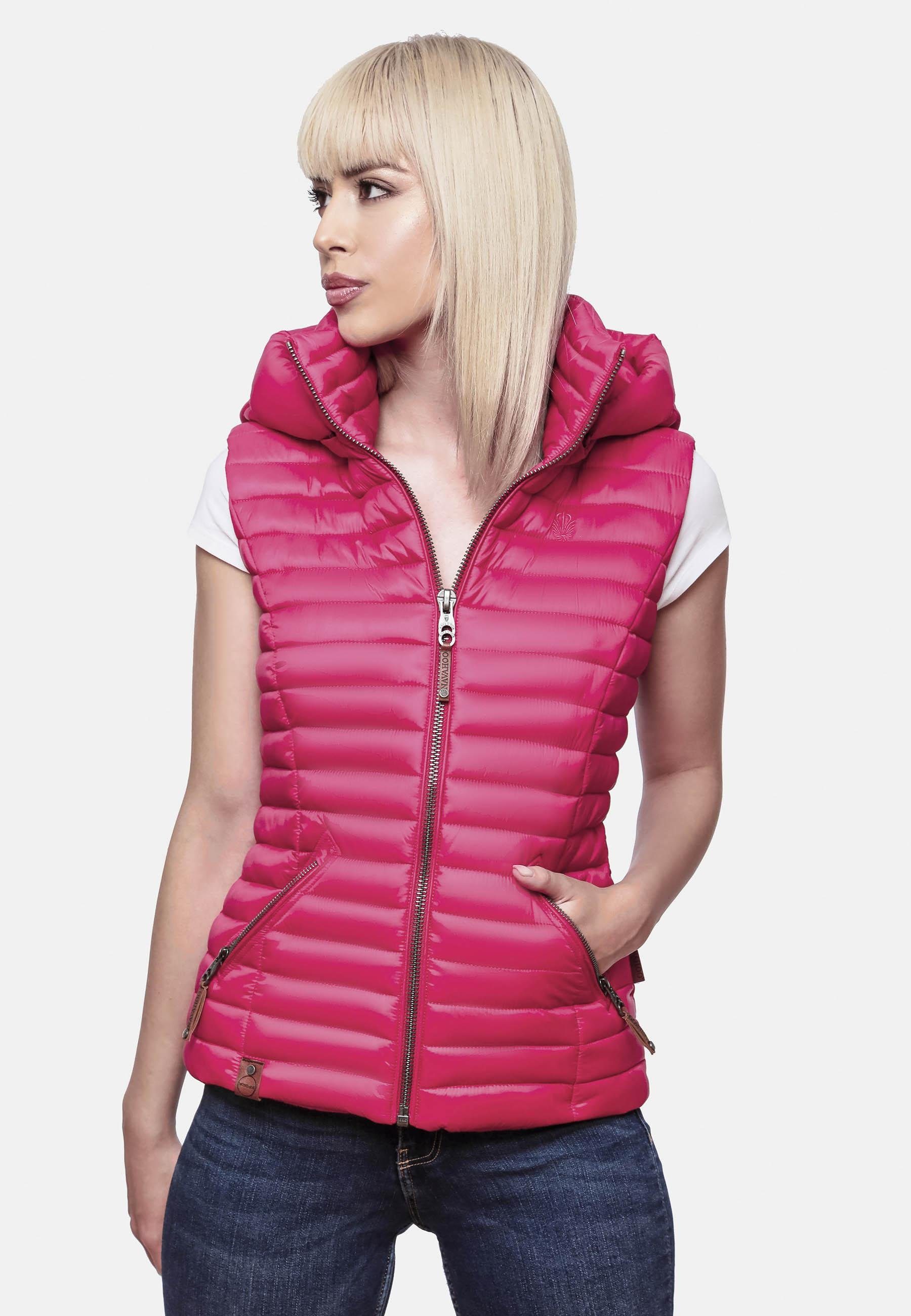 Navahoo Steppweste Shadaa stylische ärmellose Damen Weste mit Kapuze