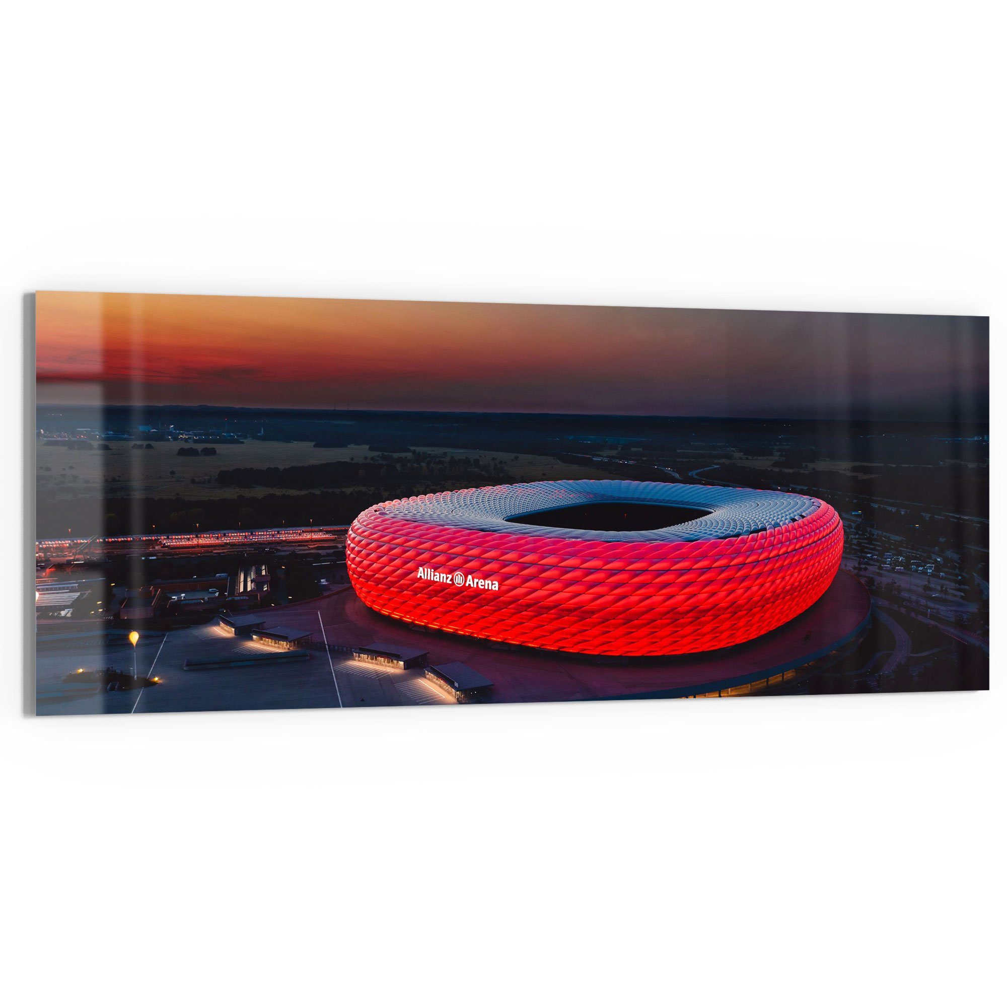 DEQORI Glasbild 'Allianz Arena, München', 'Allianz Arena, München', Glas Wa günstig online kaufen
