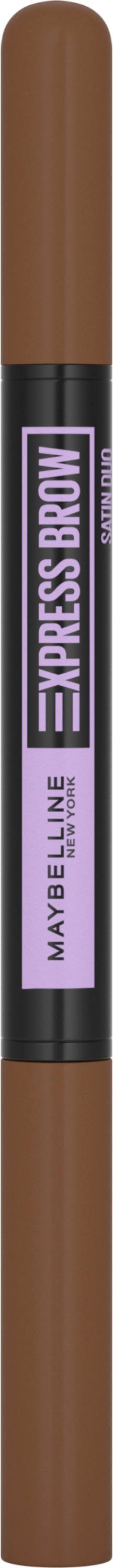 MAYBELLINE NEW YORK Augenbrauen-Stift EXPRESS BROW SATIN DUO, mit Duo-Applikator