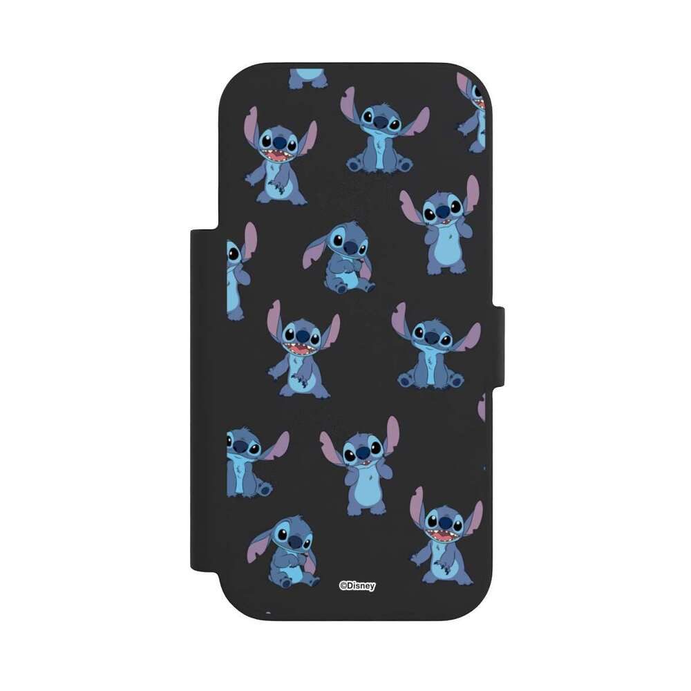 NIVOCASE Handyhülle Lilo & Stitch Offizielles Lizenzprodukt Disney, Apple iPhone 17 Pro Klapphülle Handyhülle aus Kunst Leder