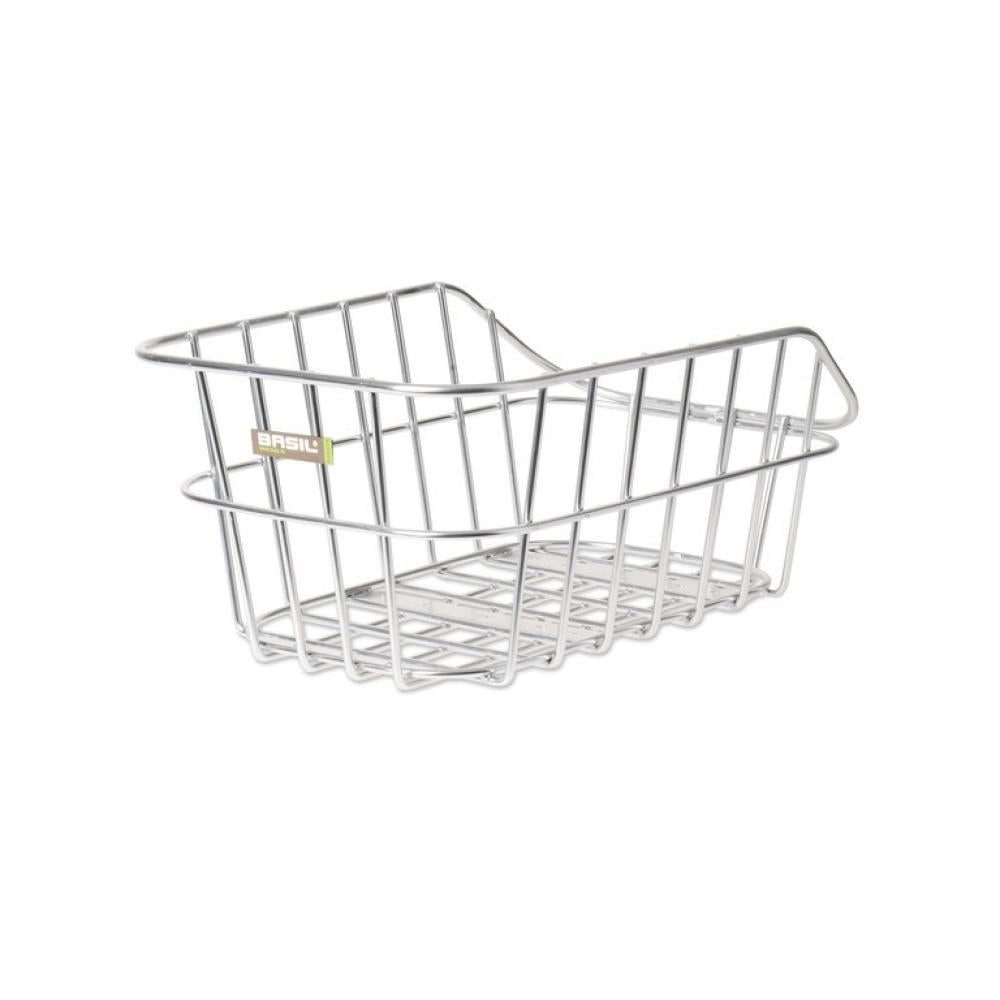 Basil Fahrradkorb Basil Hinterradkorb Cento Aluminium alufarbig 45x33x21 cm