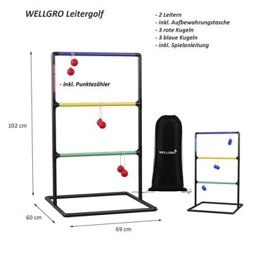 Wellgro Spielbausteine Leitergolf schwarz - 2 Stück - Aufbewahrungstasche
