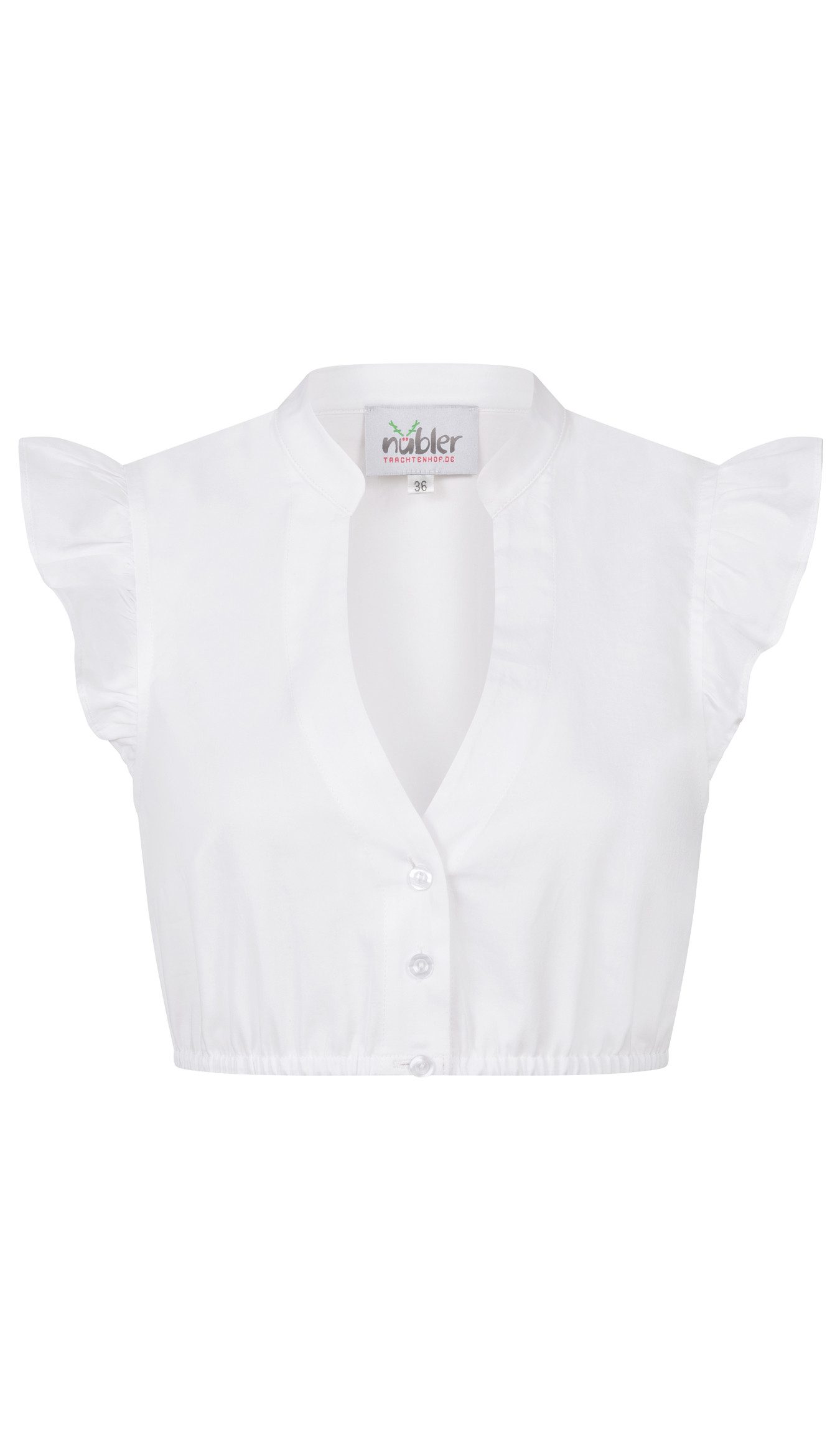 Dirndlbluse Dirndlbluse Carla Kurzarm in Weiß von Nübler