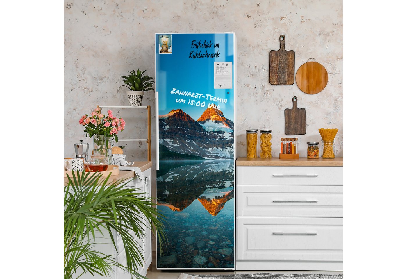 Thumbnail - DEQORI Magnetfolie 'Spiegelung der Stille', beschreibbar Kühlschrank Magnetmatte magnetisch Magnetfolie