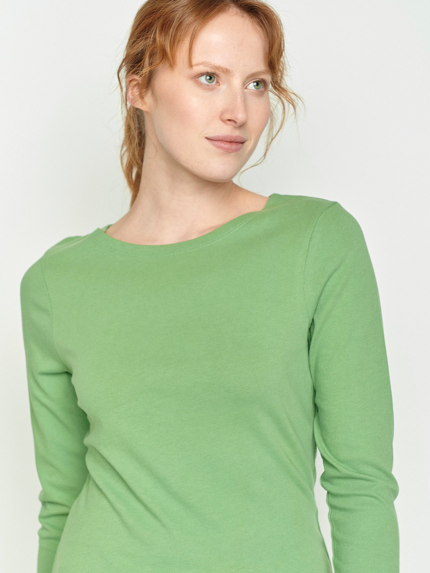 GreenBomb Longsleeve Yummy Basic Motiv Basic (1er-Pack) figurbetont, langarm, Rundhalsausschnitt, Bio-Baumwolle, GOTS