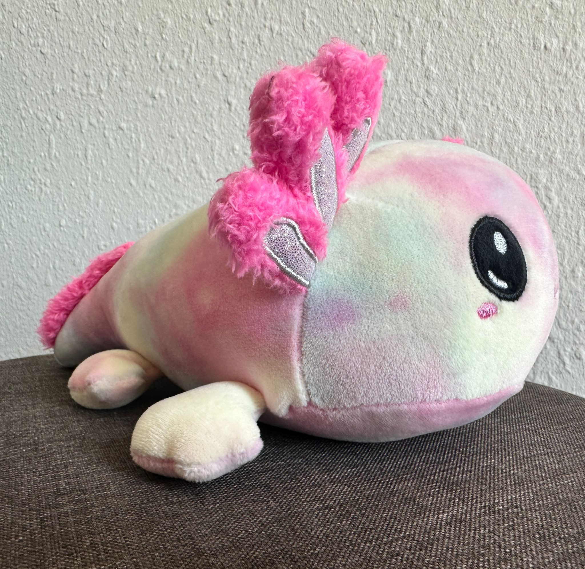 soma Kuscheltier Axolotl Salamander Kuscheltier Echse Molch Figur Plüsch XL29 cm pink (1-St), Axolotl Plüschtier Molch Kuscheltier Figur Plüschtier Wassertier
