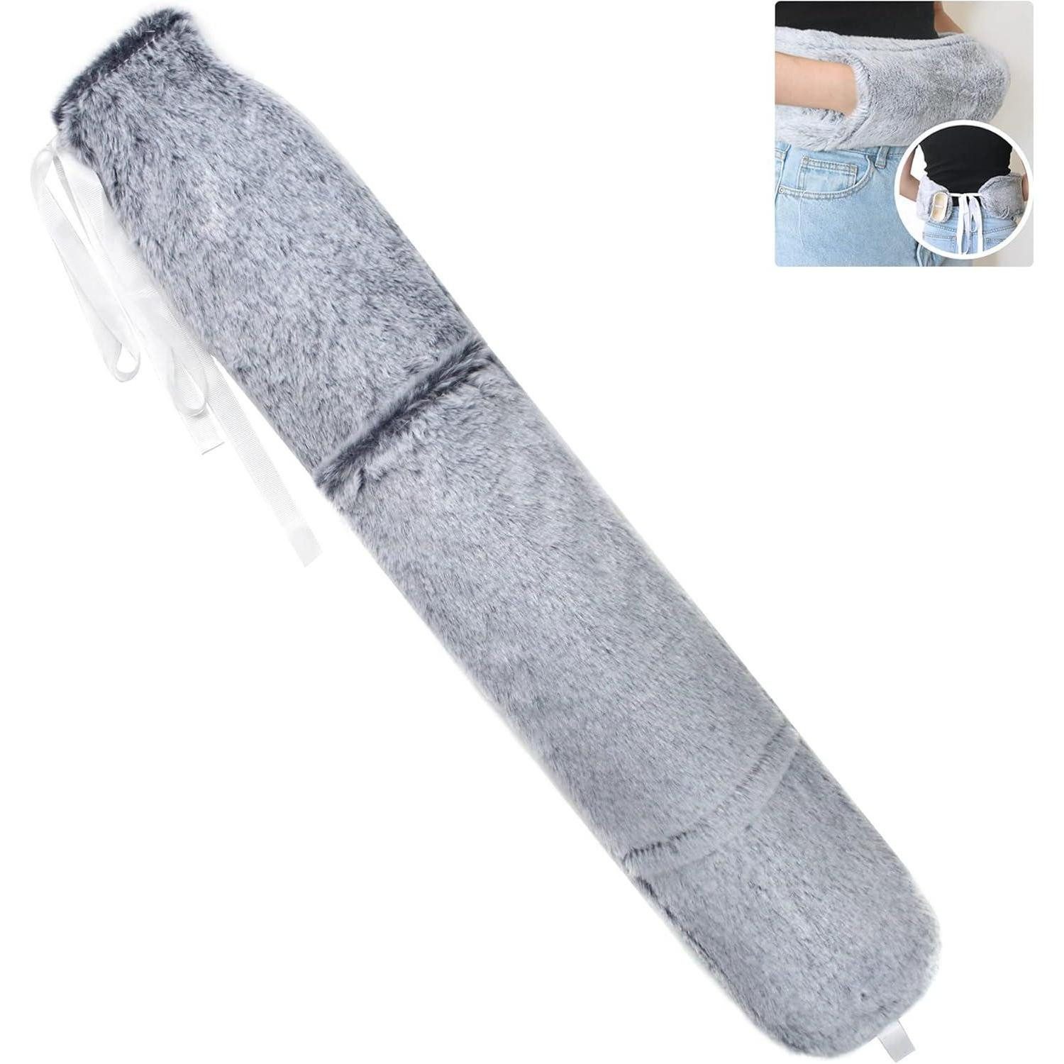 OWOZOI Nacken-Wärmflasche Wärmflasche Lang Weich Bezug Kängurutaschen Gurt 72cm 2 Liter