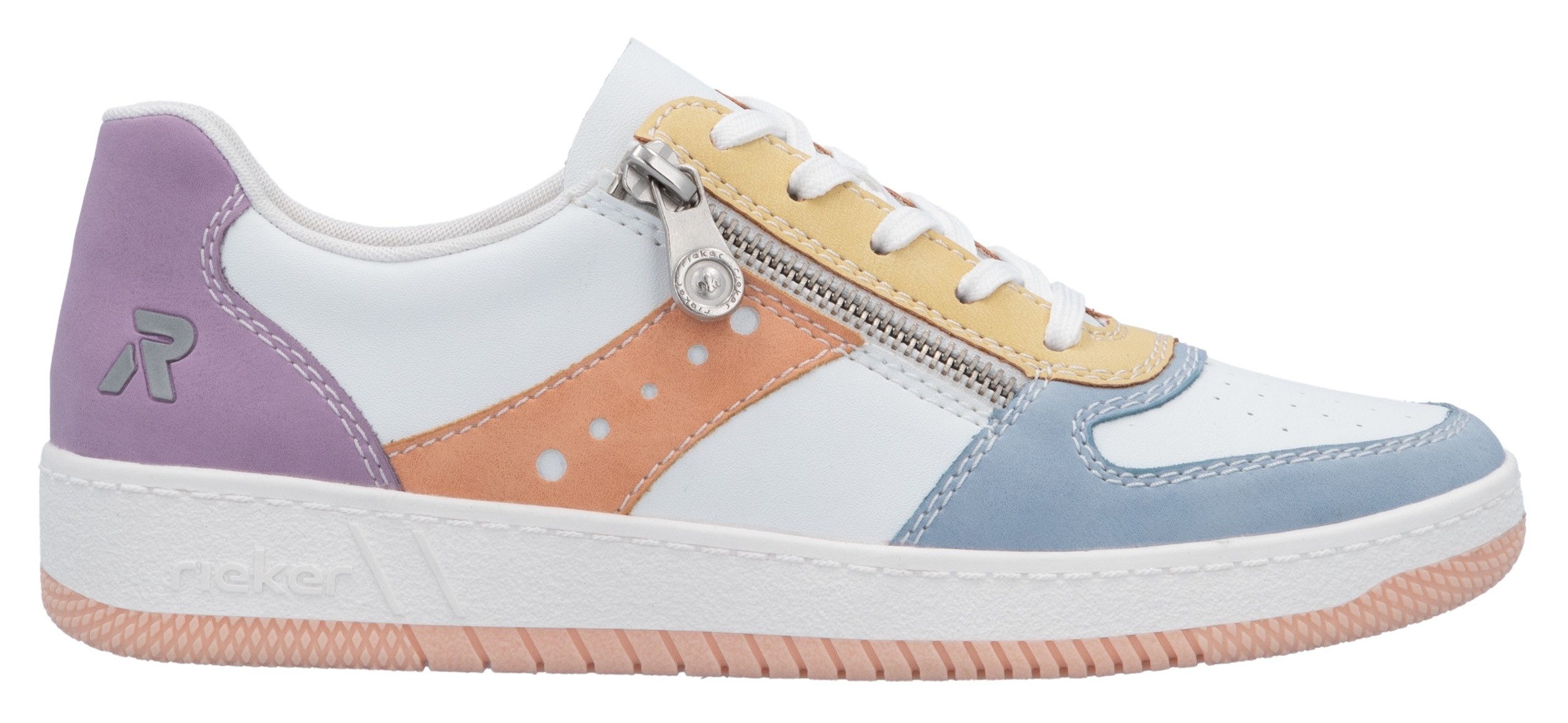 RIEKER Sport Sneaker in aktueller Farbkombination, Freizeitschuh, Halbschuh, Schnürschuh