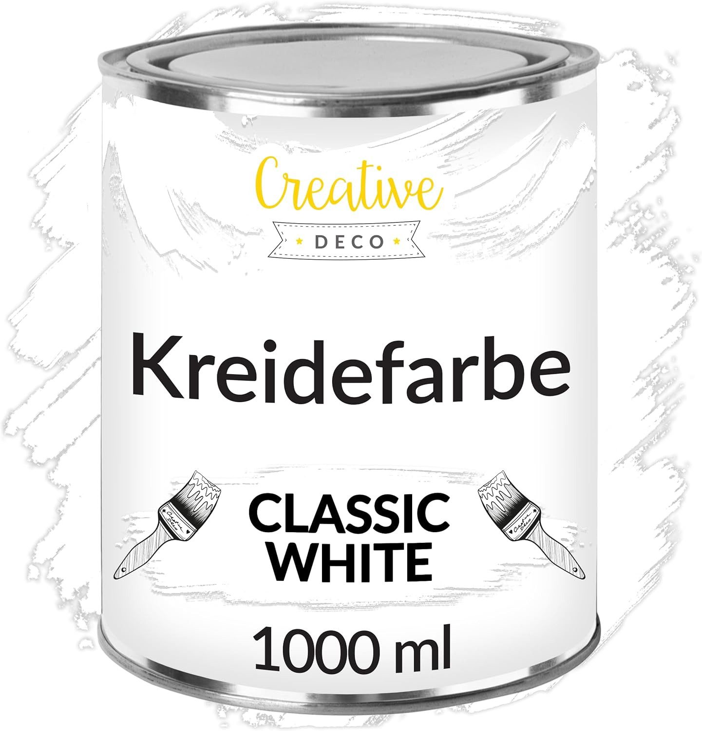 Creative Deco Kreidefarbe Kreidefarbe für Möbel Möbelfarbe Landhaus Vintage Matt Abwaschbar, auf Wasserbasis, Wisch-Effekt Gradient-Effekt möglich