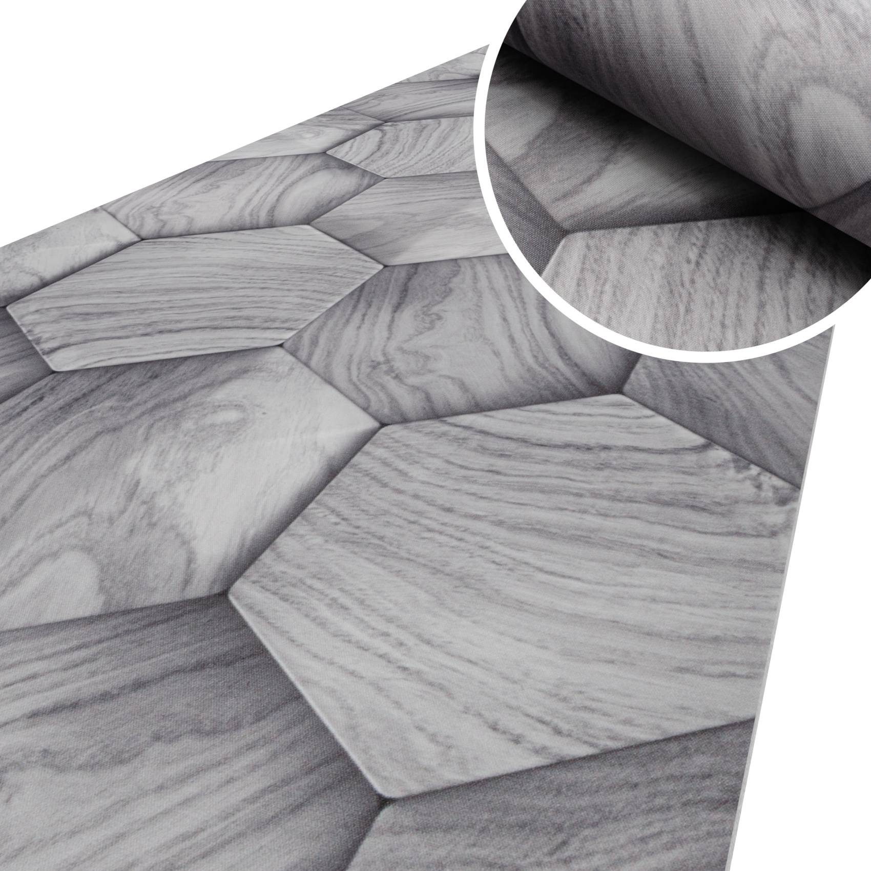 ANRO Küchenläufer Flurteppich TAREK Läufer Küche Textil, Eckig, Höhe: 3 mm, Genarbt PVC