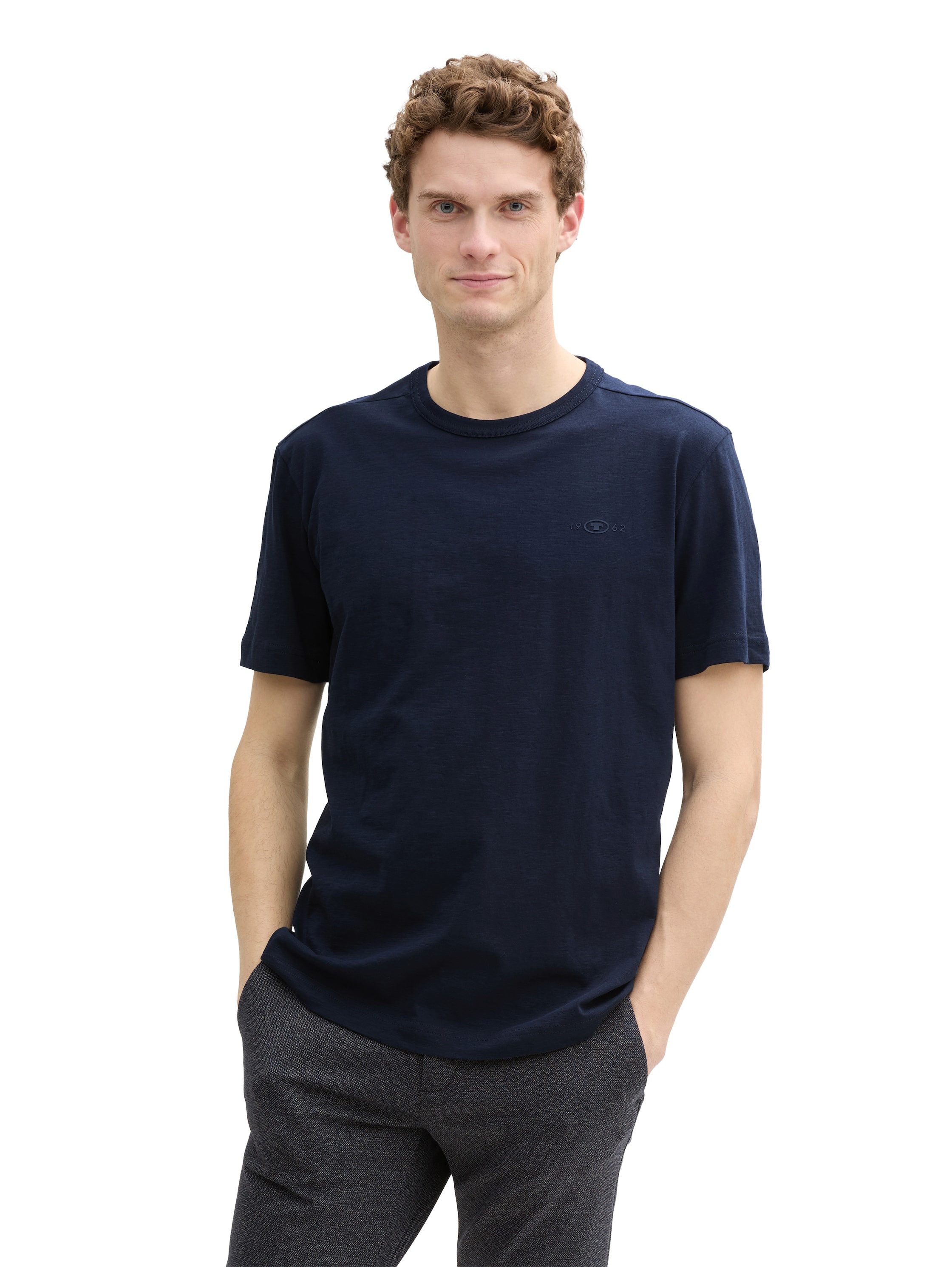 TOM TAILOR T-Shirt mit Logo Stickerei