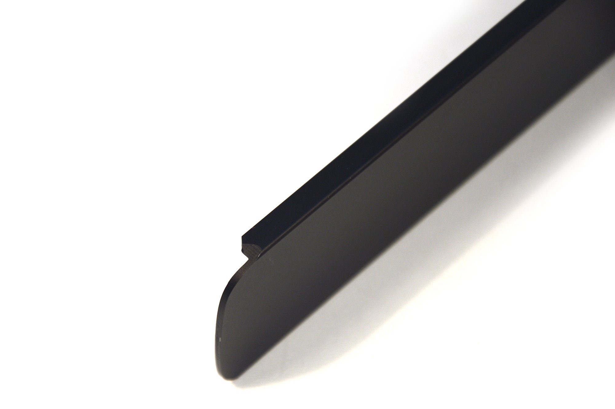 IHC Stuckleiste Endleiste Winkelleiste Seiteleiste Arbeitsplatte Küche Schwarz 38mm, Rechts ohne Schraubenlöcher