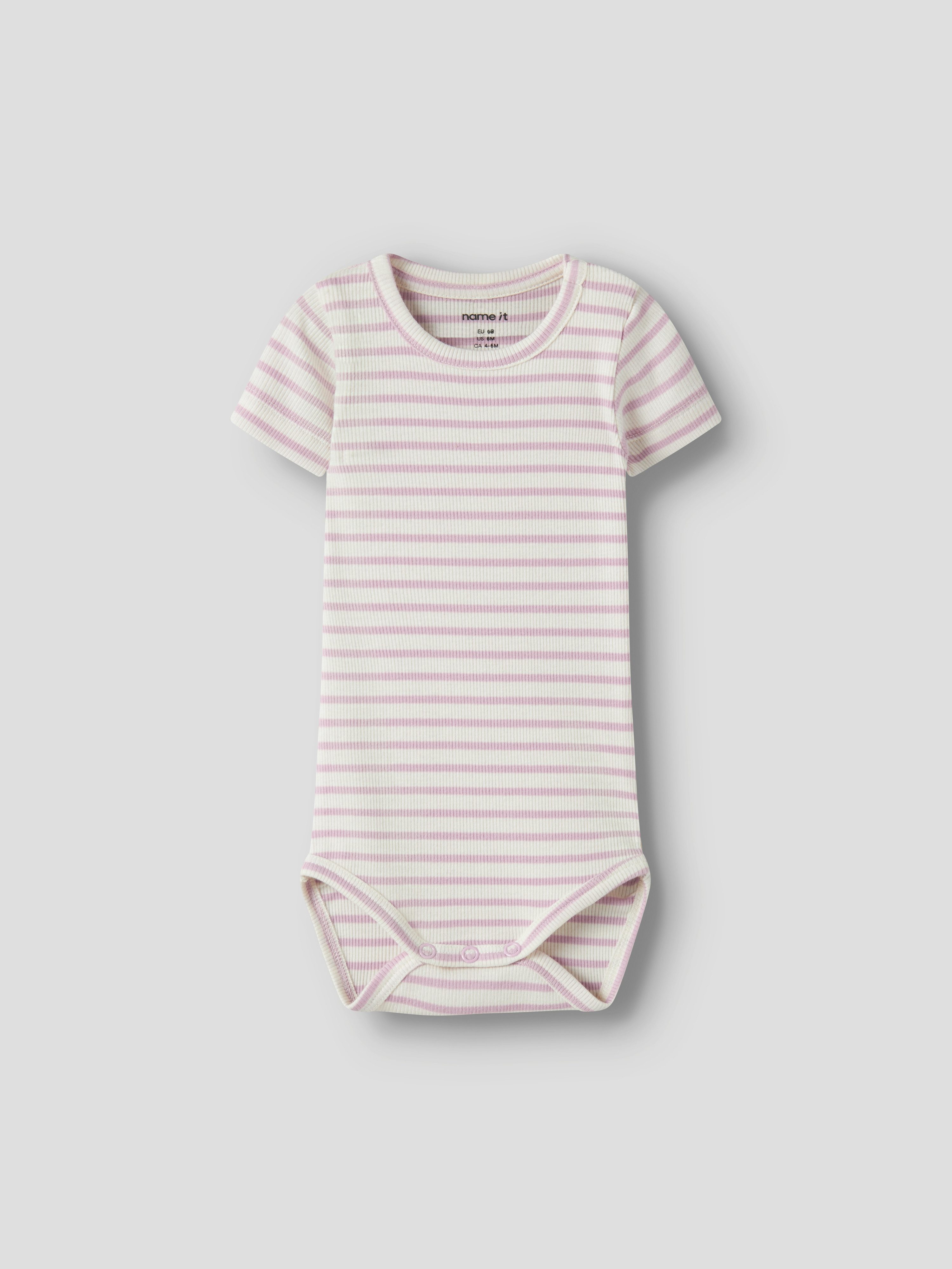 Name It Kurzarmbody NBNBANI SS BODY NOOS Baumwollmischung, Jersey Rippqualität