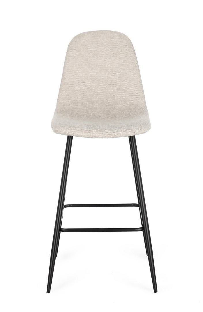 Natur24 Esszimmerstuhl New Irelia 4er Set Barhocker 44 x 112 x 53 cm Stahl Beige