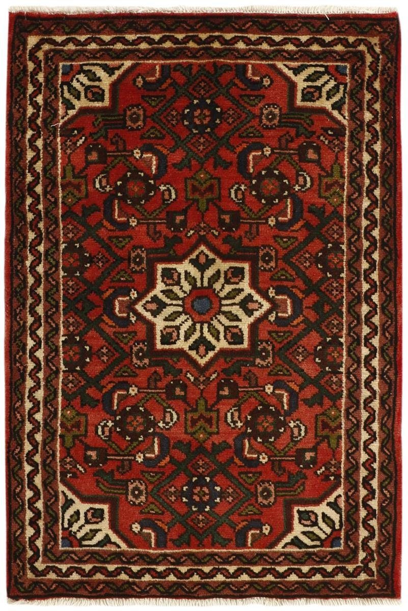 Orientteppich Hosseinabad 67x101 Handgeknüpfter Orientteppich / Perserteppich, Nain Trading, rechteckig, Höhe: 12 mm