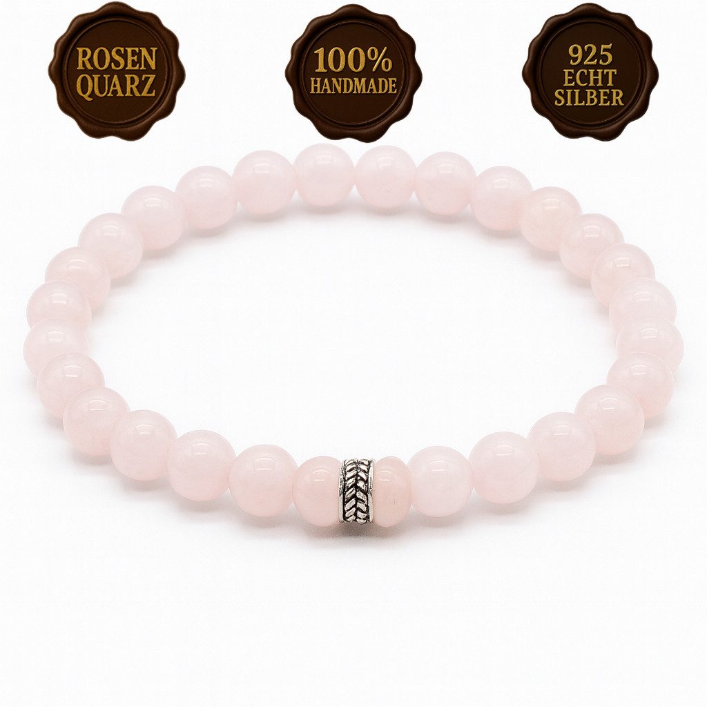 M-Punkt24 Armband Armbänder (Rosenquarz, inkl. Etui), Damen Edelstein mit E günstig online kaufen