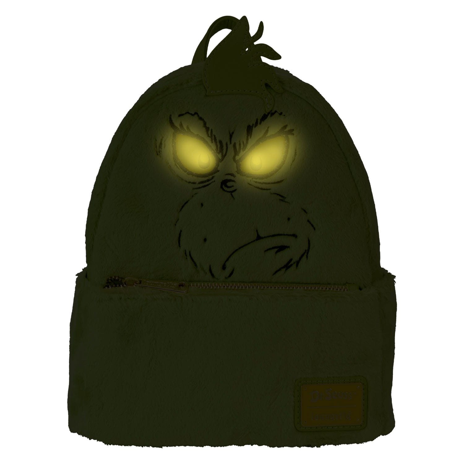 Loungefly Minirucksack Dr Seuss by Loungefly Mini-Rucksack Grinch Light Up Cosplay (1-tlg), Material: PU Leder