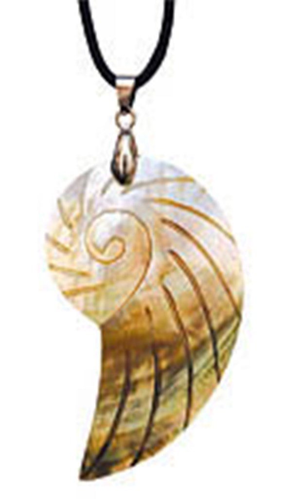 Saraswati Kette mit Anhänger Muschel - Halskette "Schnecke" 6cm