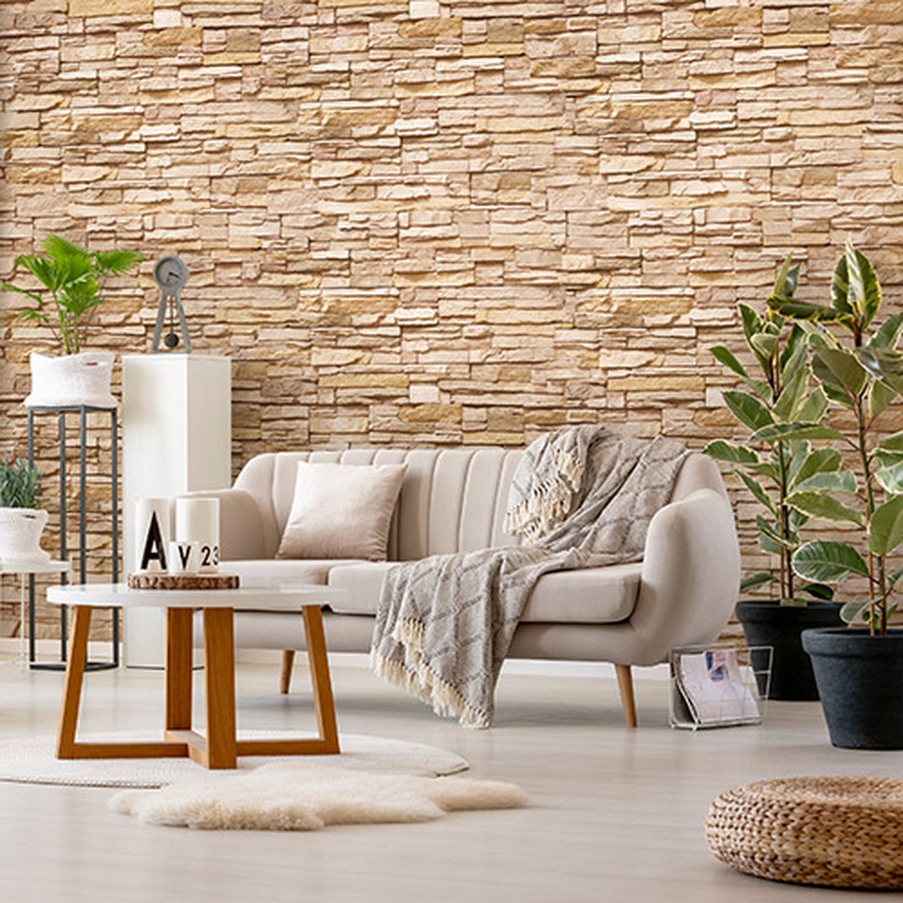 Wallarena Fototapete Ziegelsteine Ziegel Tapete Wohnzimmer günstig online kaufen