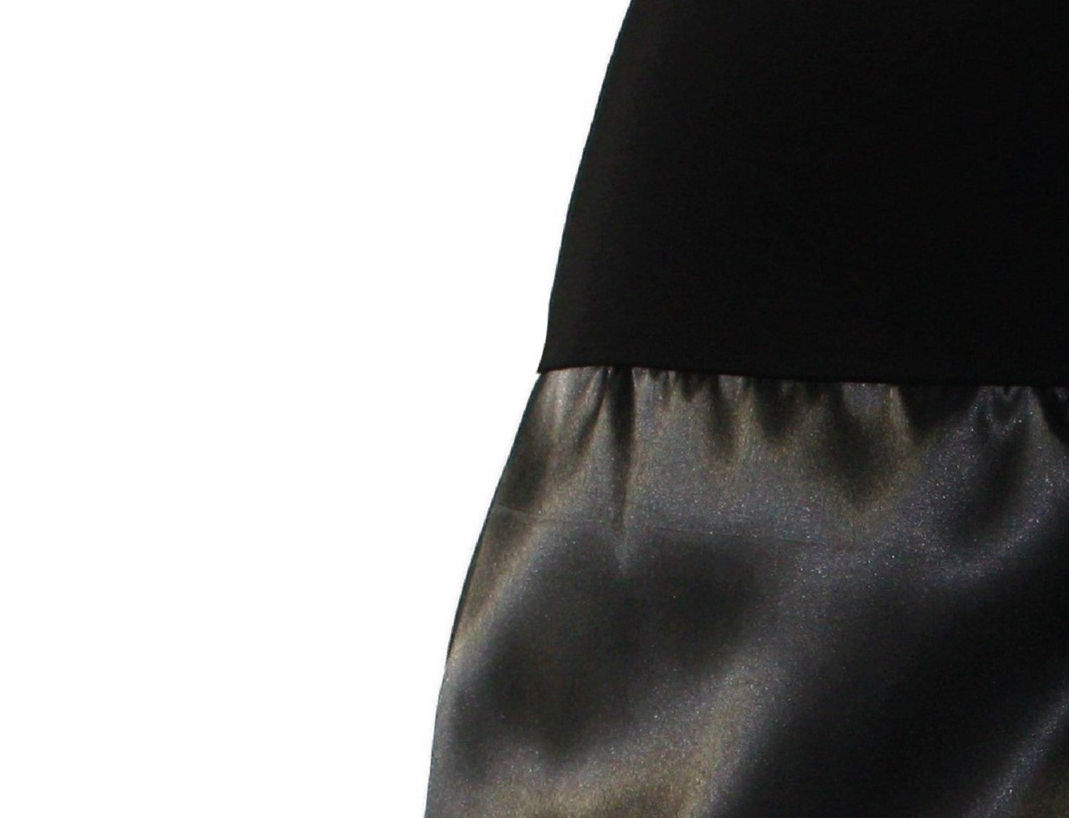 Satin Ballonrock Mini oder Bund Farbwahl 51cm Schwarz design elastischer 45cm dunkle
