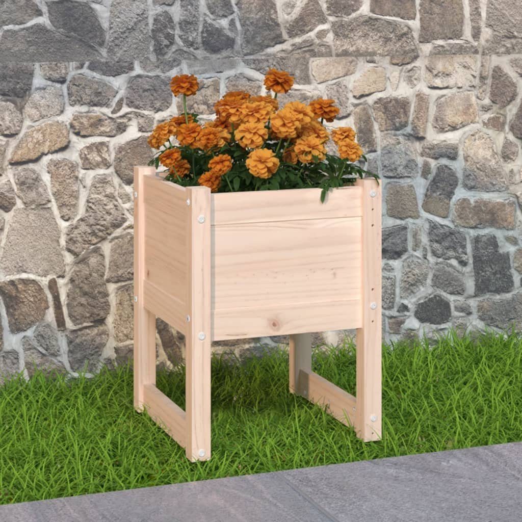 vidaXL Blumentopf Pflanzkübel 40x40x52,5 cm Massivholz Kiefer (1 St) Braun