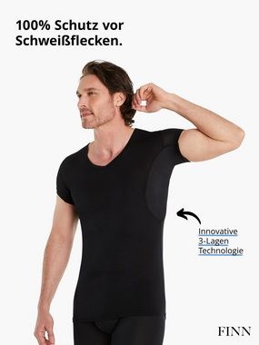 FINN Design Unterhemd Anti-Schweiß Unterhemd Herren mit verkürztem Ärmel mit extra kurzen Ärmeln - Perfekt unter Kurzarm-Hemden und Polo-Shirts
