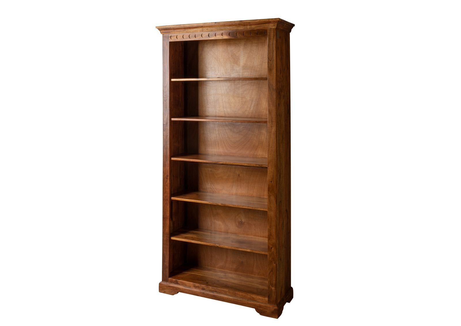 Massivmoebel24 Bücherregal OXFORD, 1-tlg., Regal Akazie 97x35x200 honig  lackiert OXFORD #0421