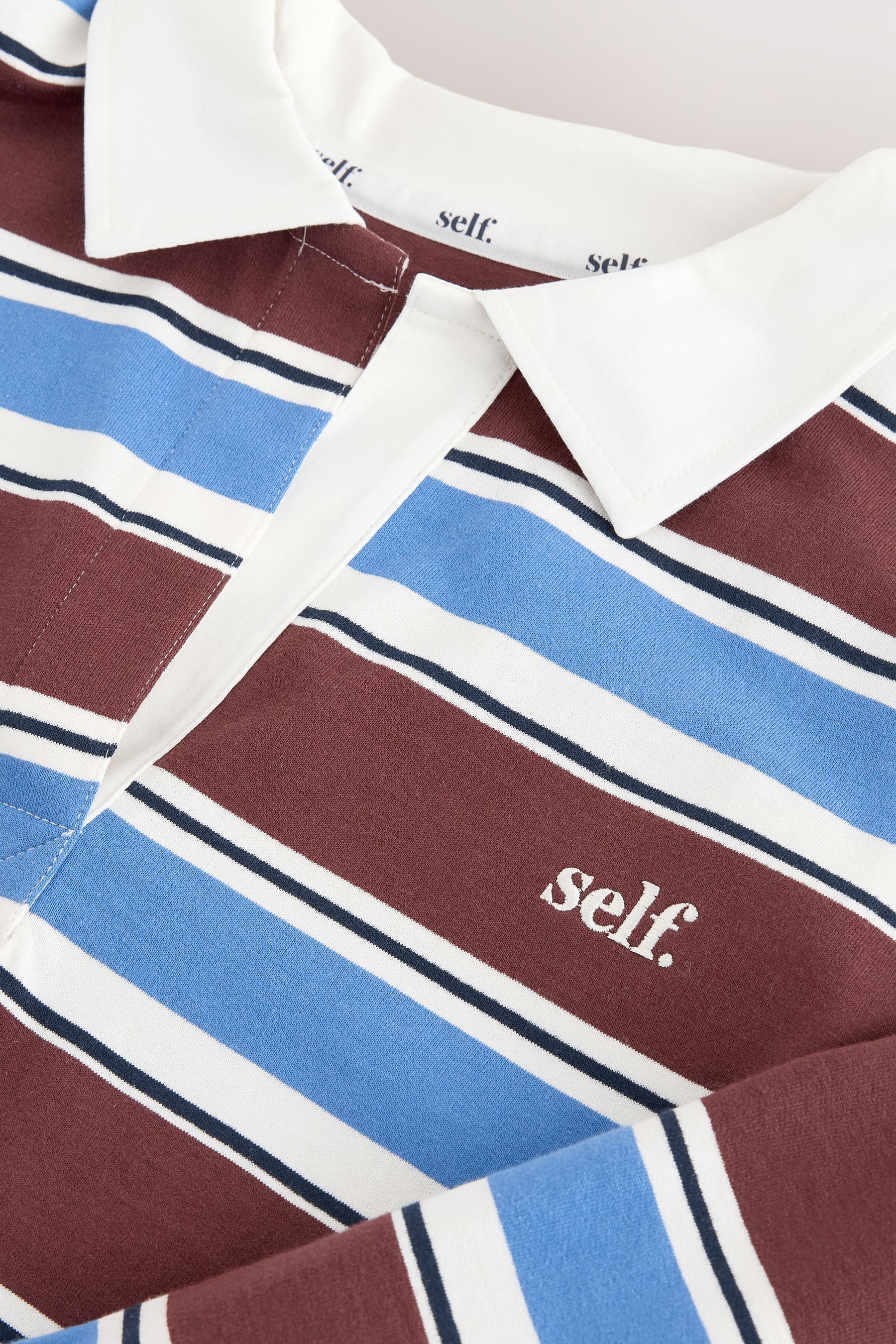 self Rugbyshirt Self. Gestreiftes Hemd im Rugby-Stil (1-tlg)