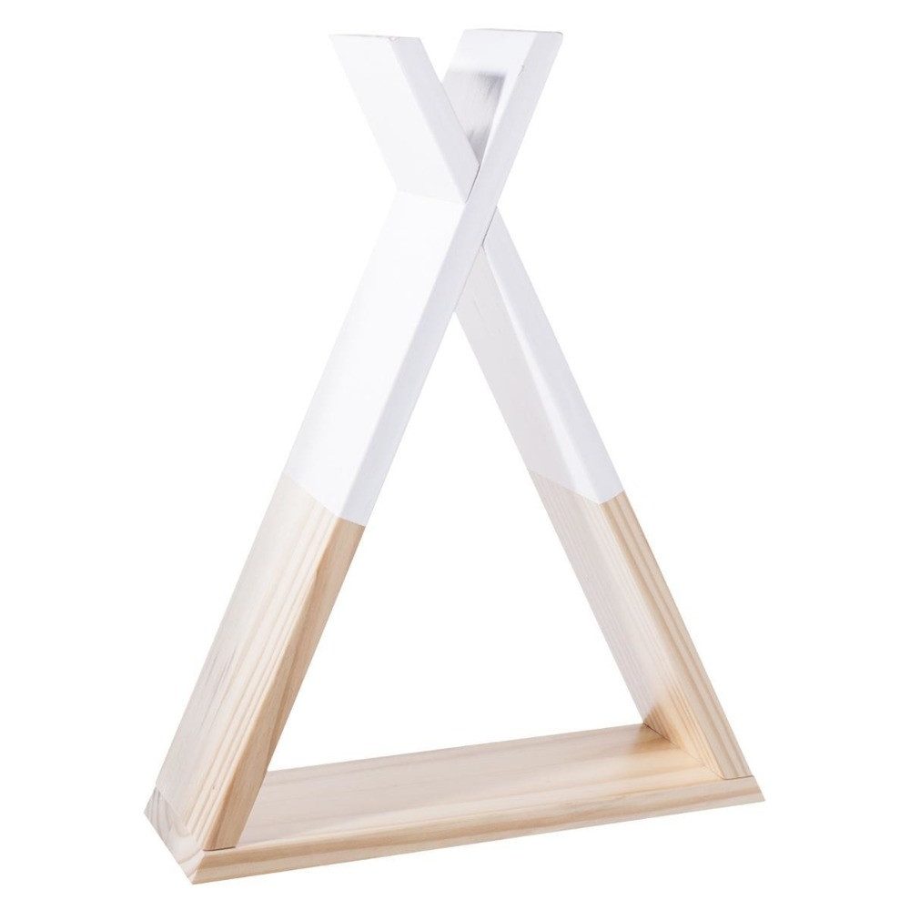 Atmosphera Créateur d'intérieur Wandregal Dekoratives Regal für Wand TIPI - Holz, rosa Farbe 30 x 10 x 39 cm