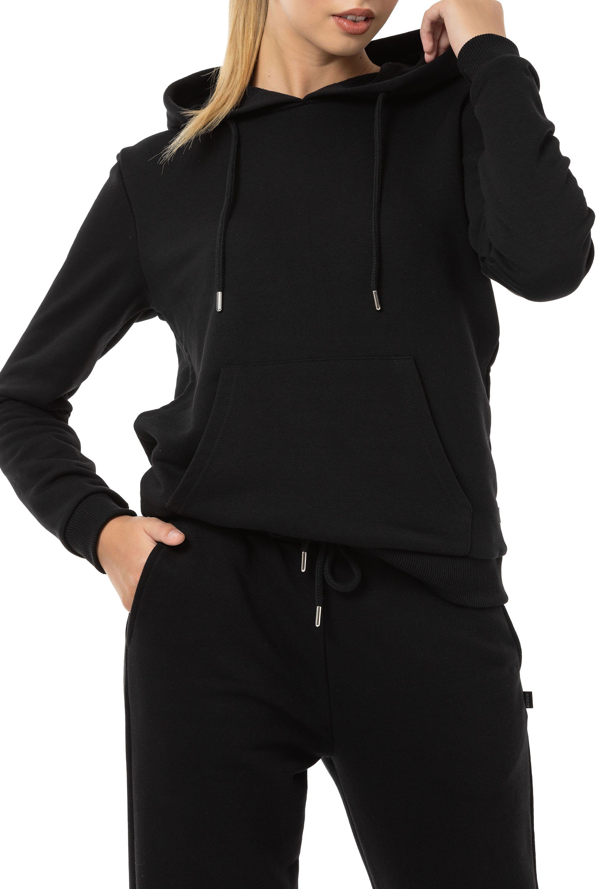 RedBridge Kapuzensweatshirt Premium Hoodie mit Kängurutasche Basic