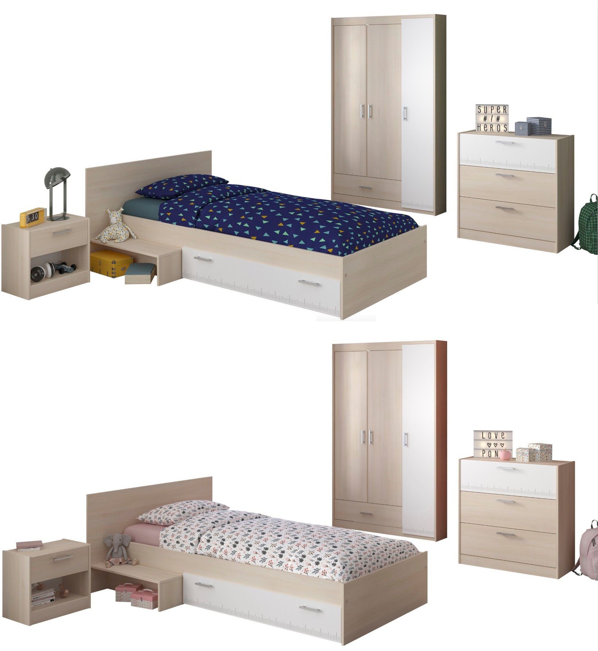 Parisot Jugendzimmer-Set Parisot Kinderimmer Charly 12, (4-tlg)