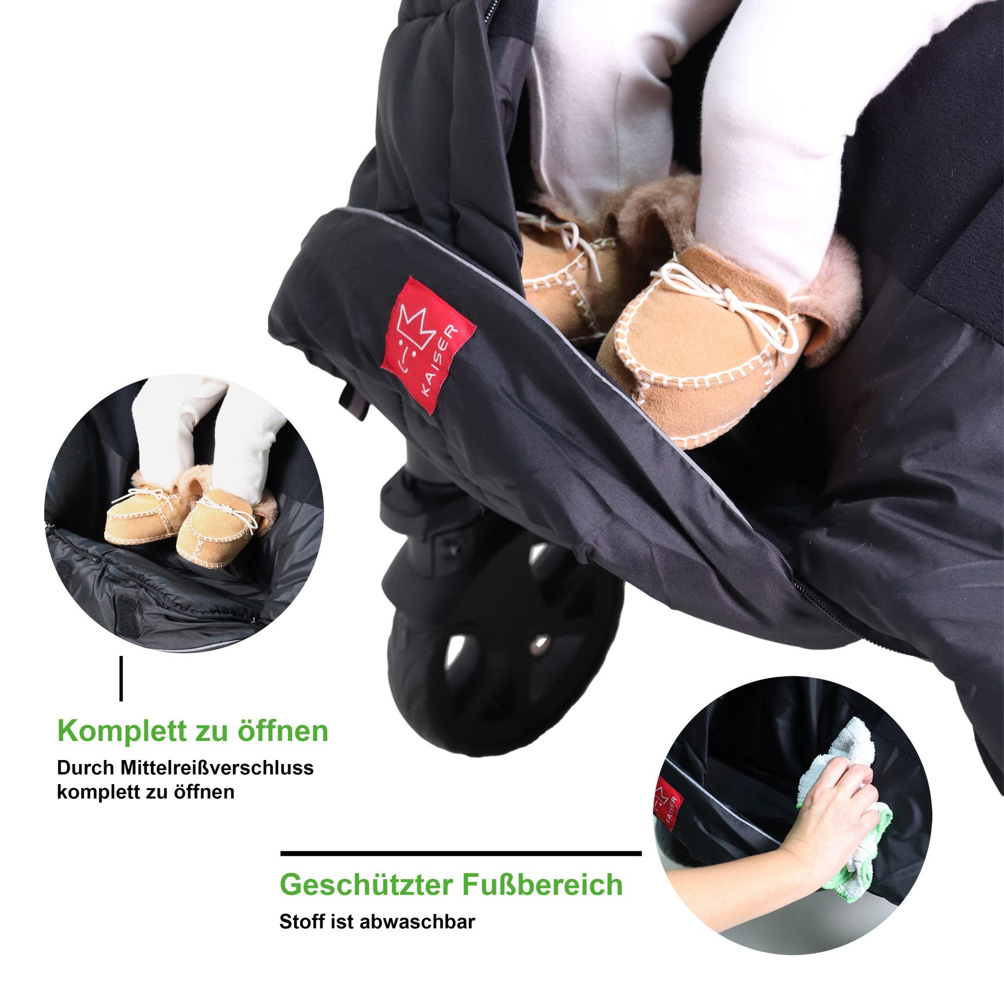 Kaiser Fußsack Iglu Thermo Fleece Kinderwagen Fußsack