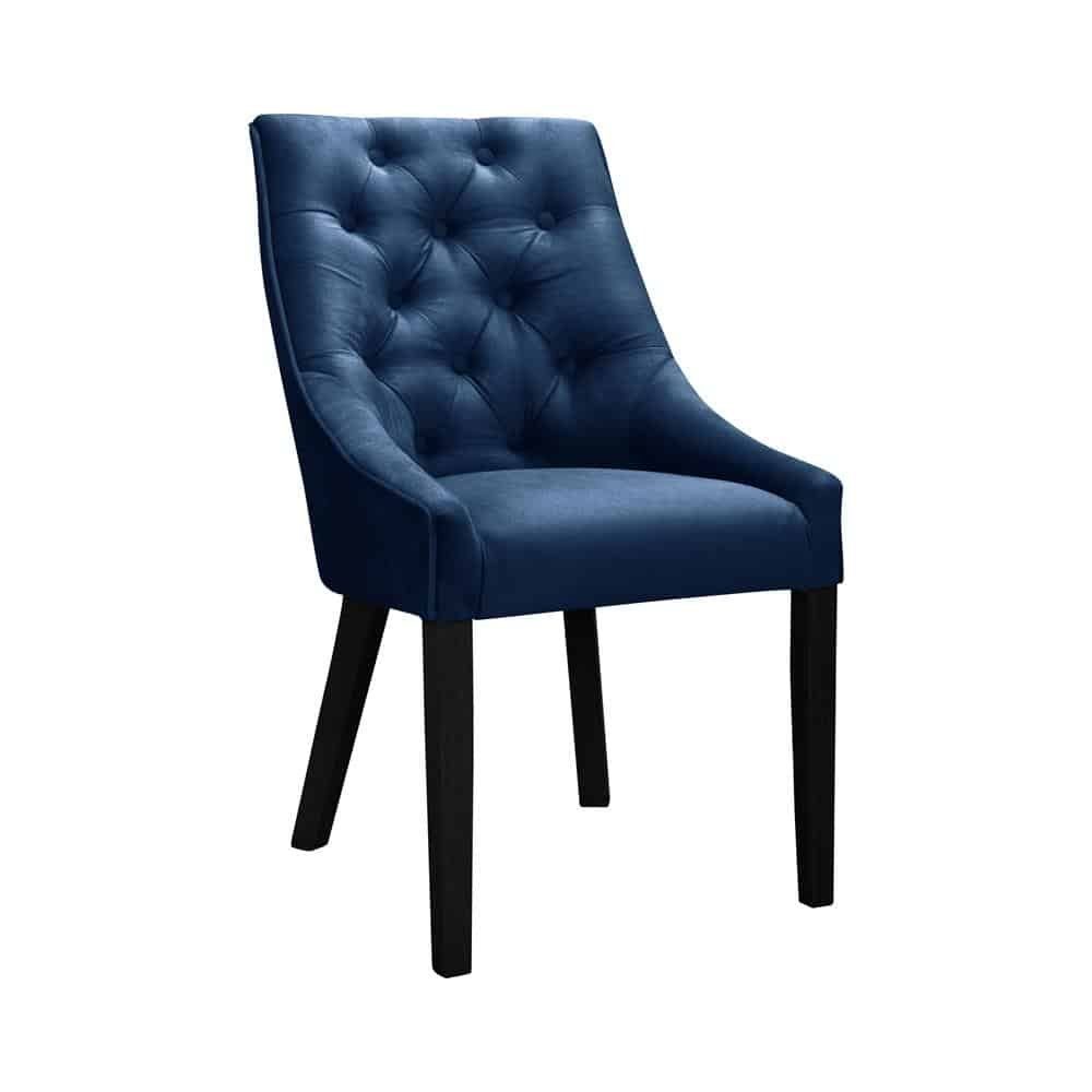 JVmoebel Stuhl, Sessel Stuhl 1x Esszimmer Fernseh Lounge Textil Sitz Chesterfield Polsterstuhl Blau