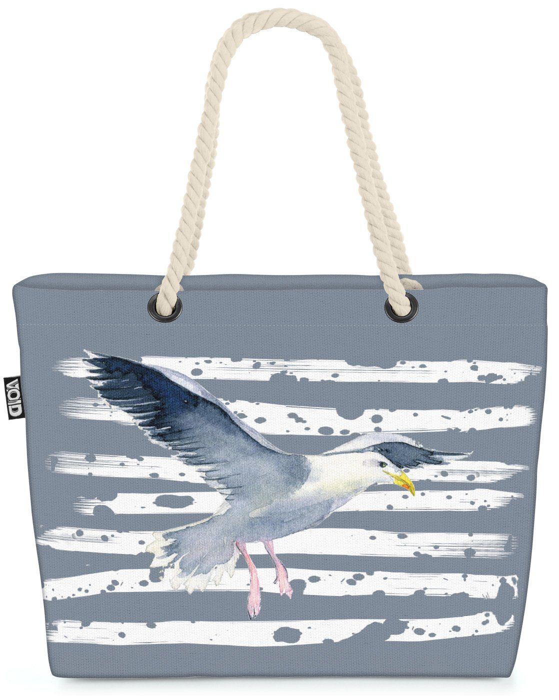 grau Möwe Vogel VOID Nordsee Meer Strandtasche (1-tlg), Vogel Urlaub