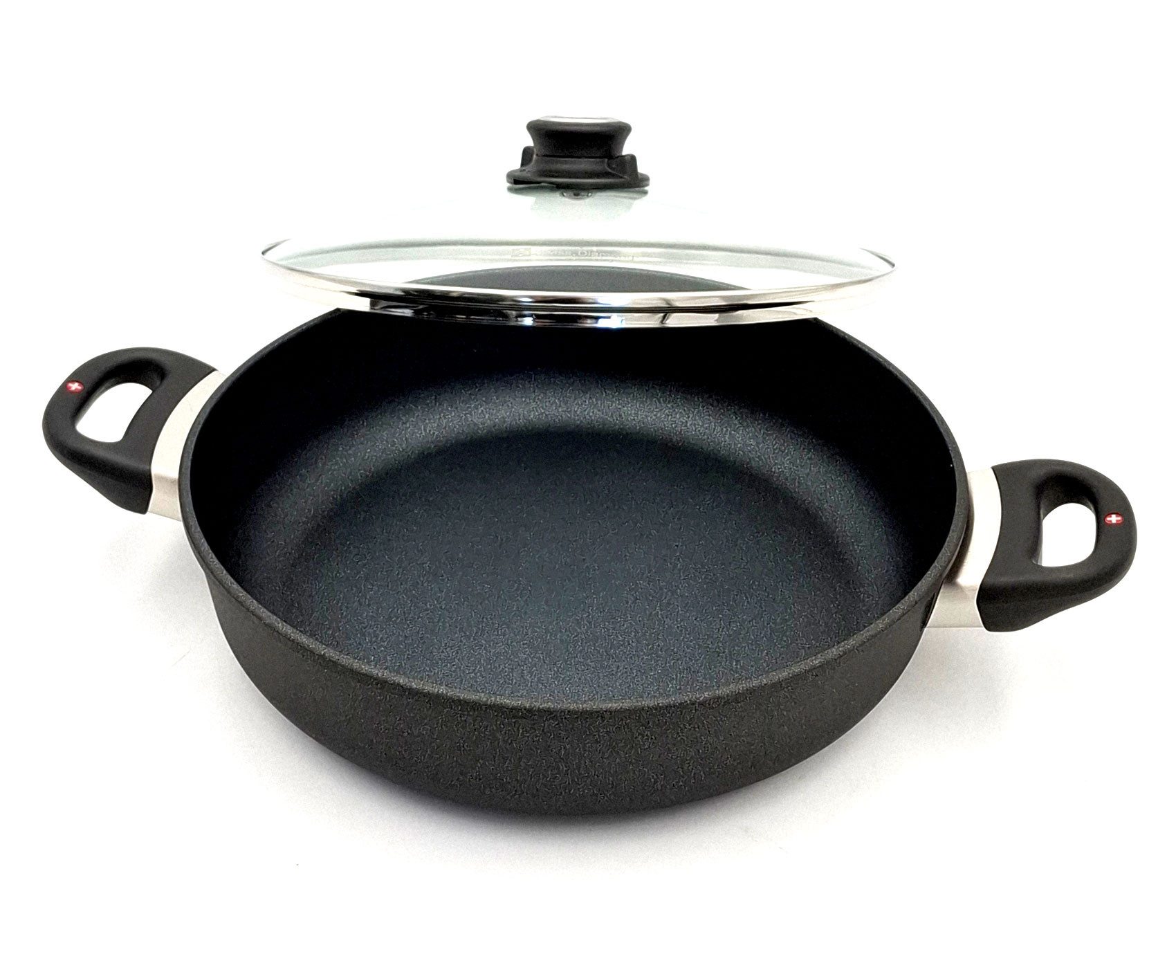 Swiss Diamond Schmorpfanne Swiss Diamond XD6628IC Antihaft-Schmorpfanne mit Glasdeckel 28cm 3,5L
