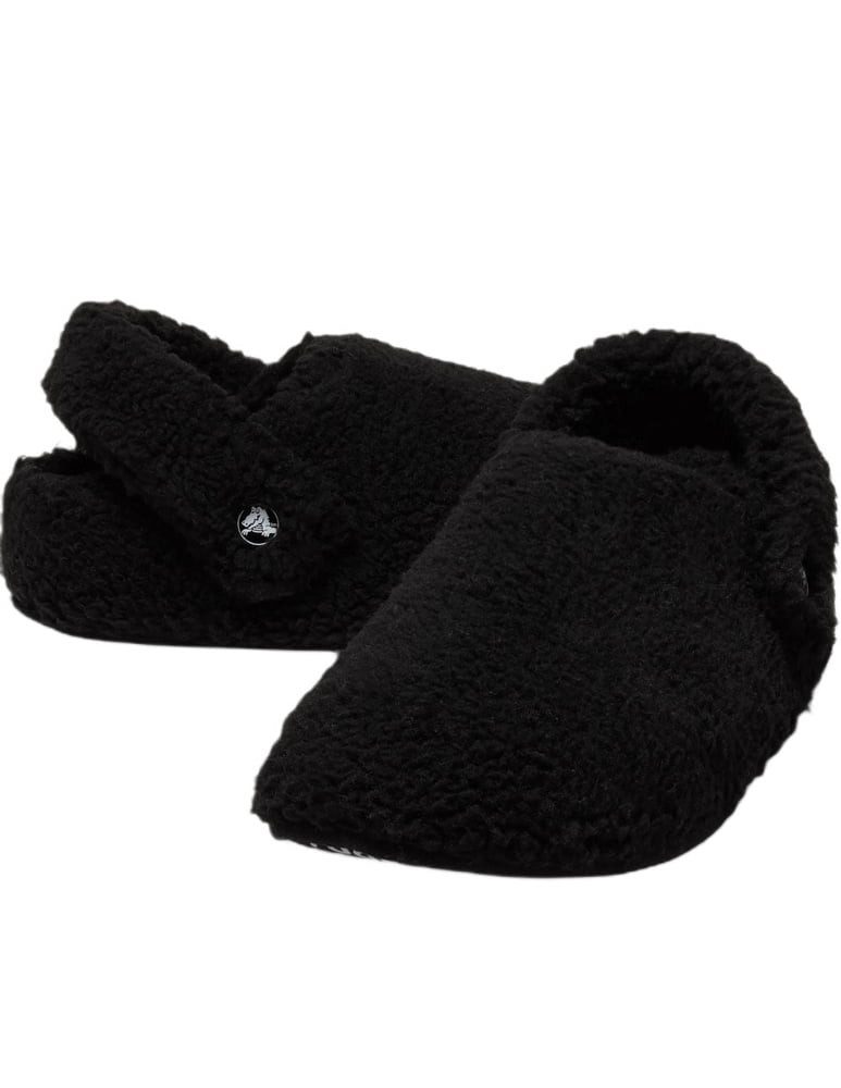 Crocs Classic Cozzzy Slipper (Kunstfell, warm) schwarz - 1 Paar Hausschuh