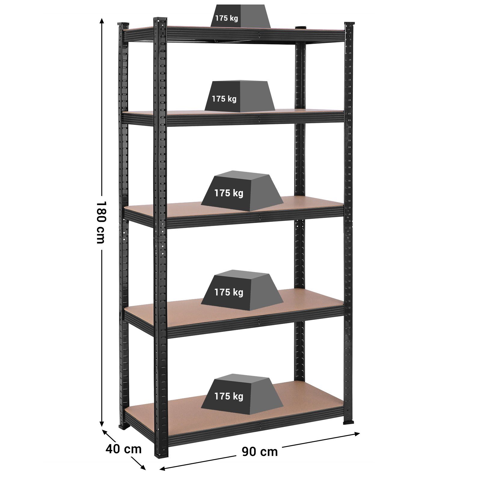 SONGMICS Standregal Schwerlastregale, 1-tlg., 180 x günstig online kaufen