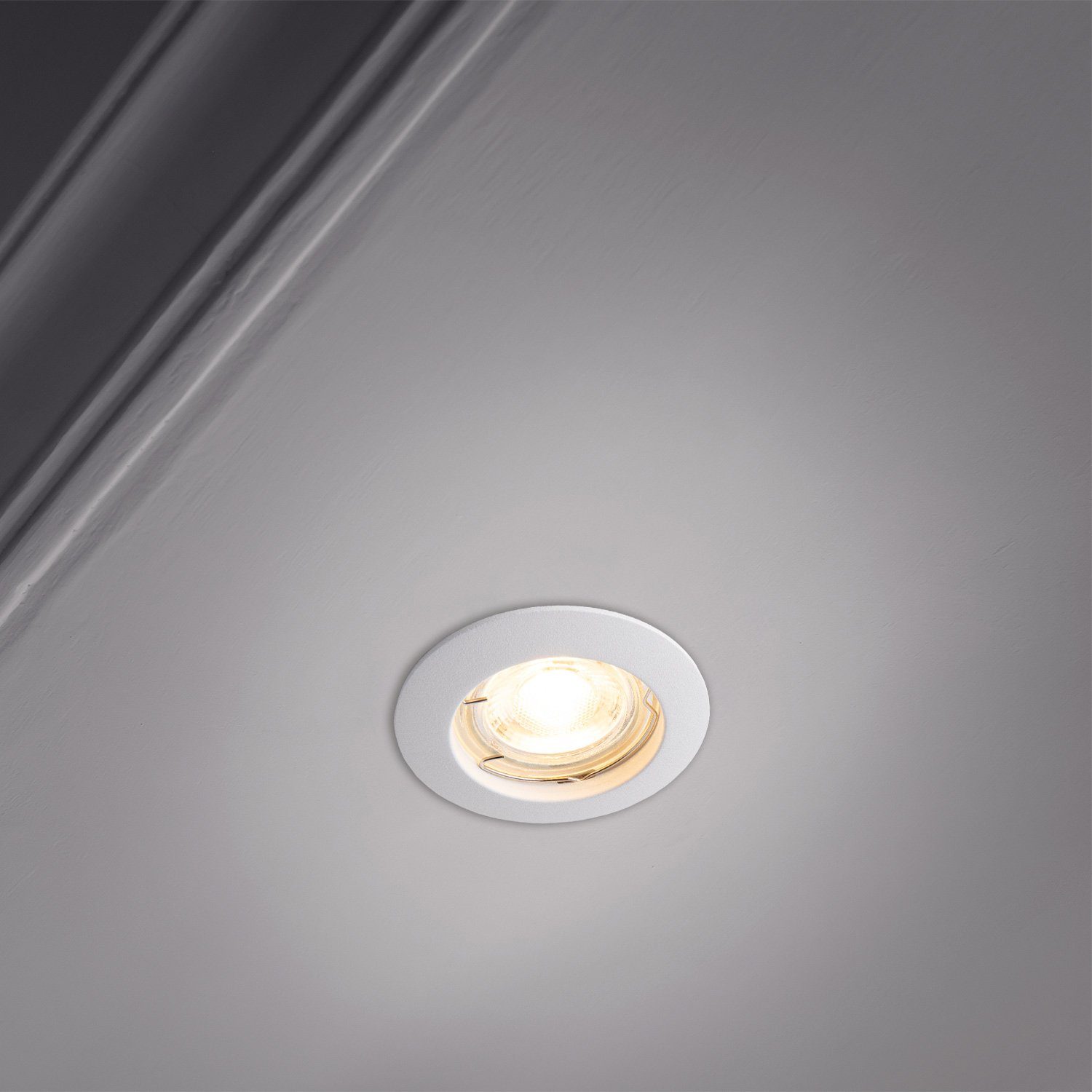 Paco Home Einbauleuchte Klara, ohne Leuchtmittel, Einbaustrahler Strahler Spotlight Unterbauleuchte Flach 6er Set GU10