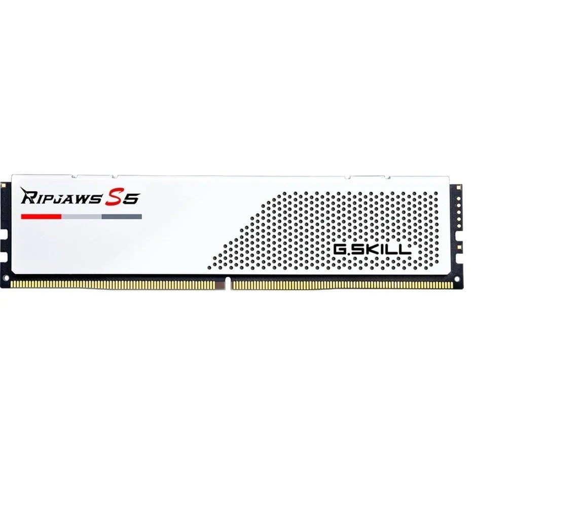 G.Skill Ripjaws S5 32GB (2x 16GB) DDR5-6000 CL30 PC-Arbeitsspeicher (CL30 Timing, XMP 3.0, Low Profile, White Heatspreader)