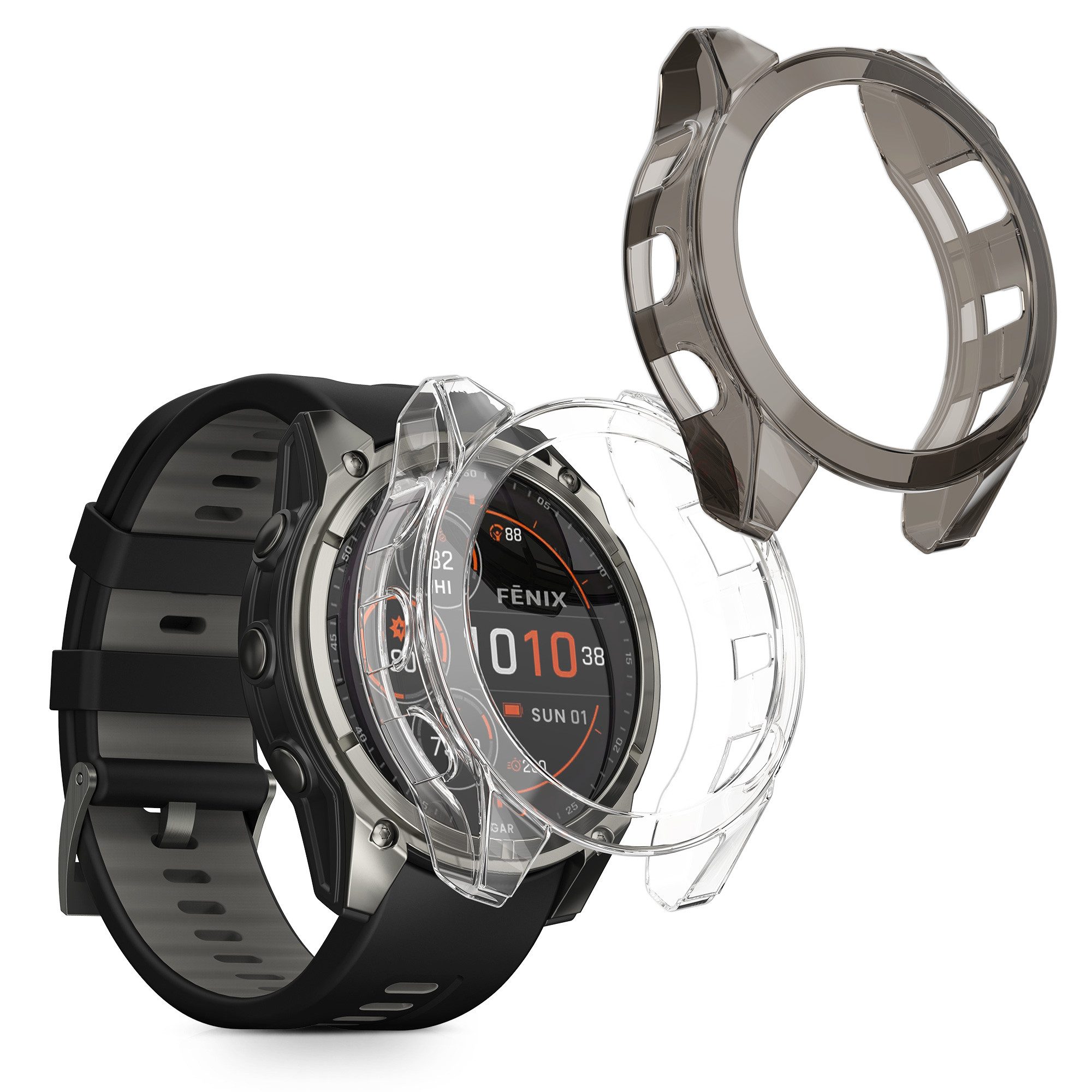 Smartwatch-Hülle 2x Schutzhülle für Garmin Fenix 8 51mm