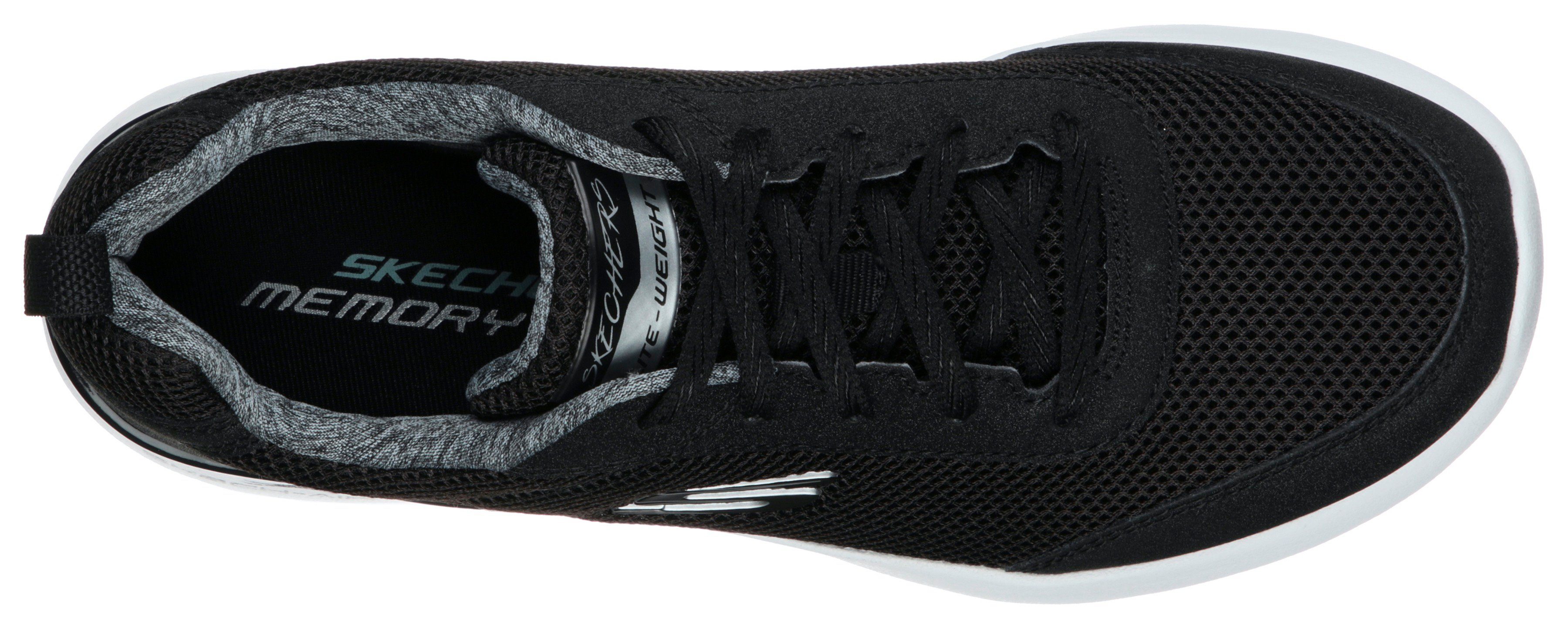 Sneaker an Dynamight Brake - Fast Skech-Air Metallic-Element der Skechers Ferse mit schwarz-weiß