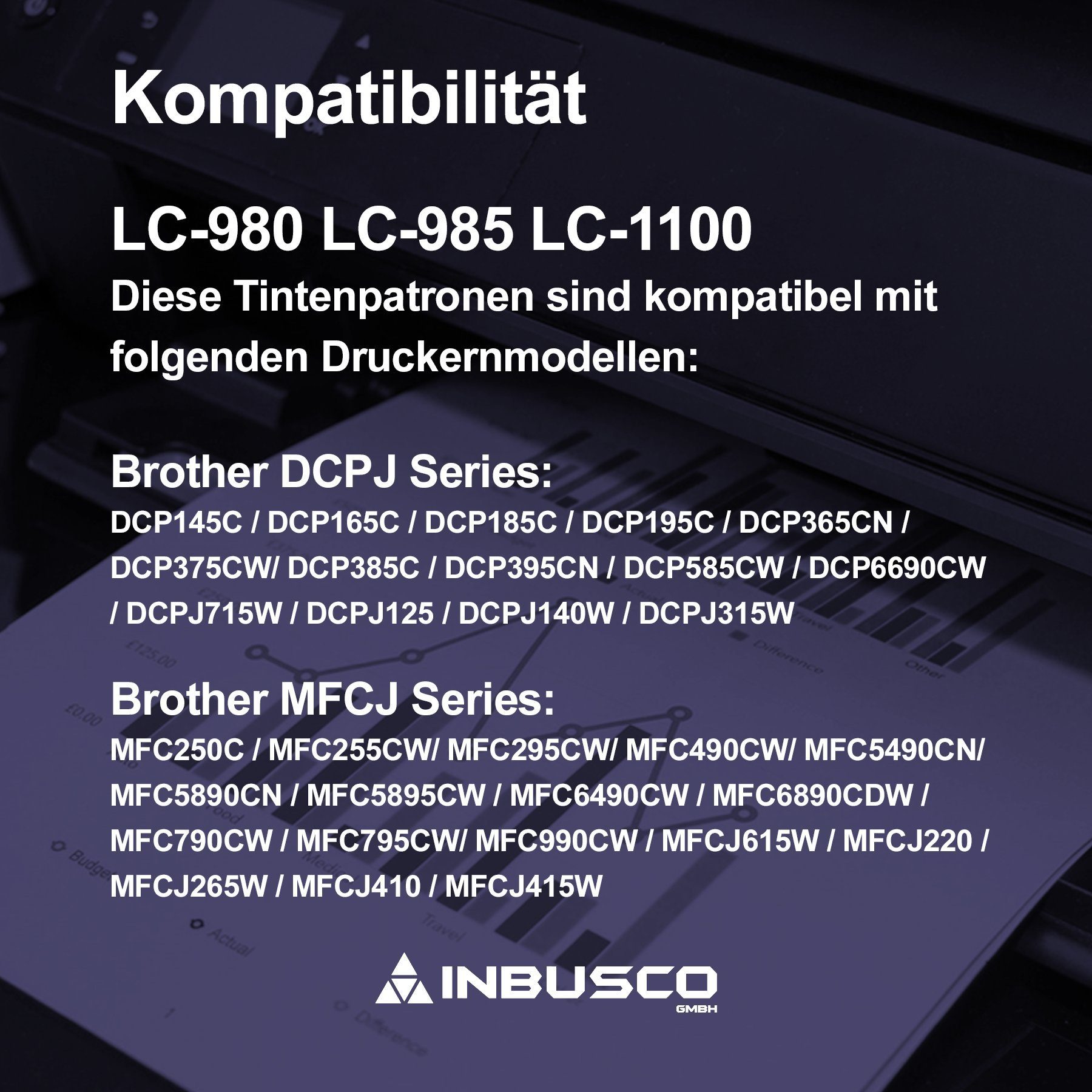 Druckerpatronen ..., 12x Brother 980 DCP-165C Tonerpatrone SET Inbusco DCP-145C LC / für kompatibel /