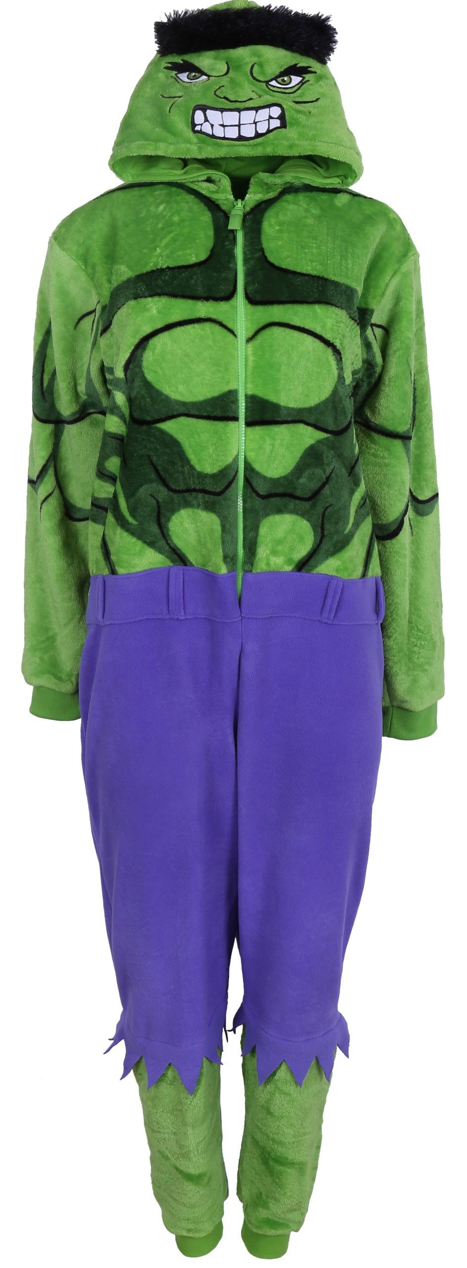 MARVEL Pyjama Grün-violettes, einteiliges Pyjama HULK Marvel XS-S