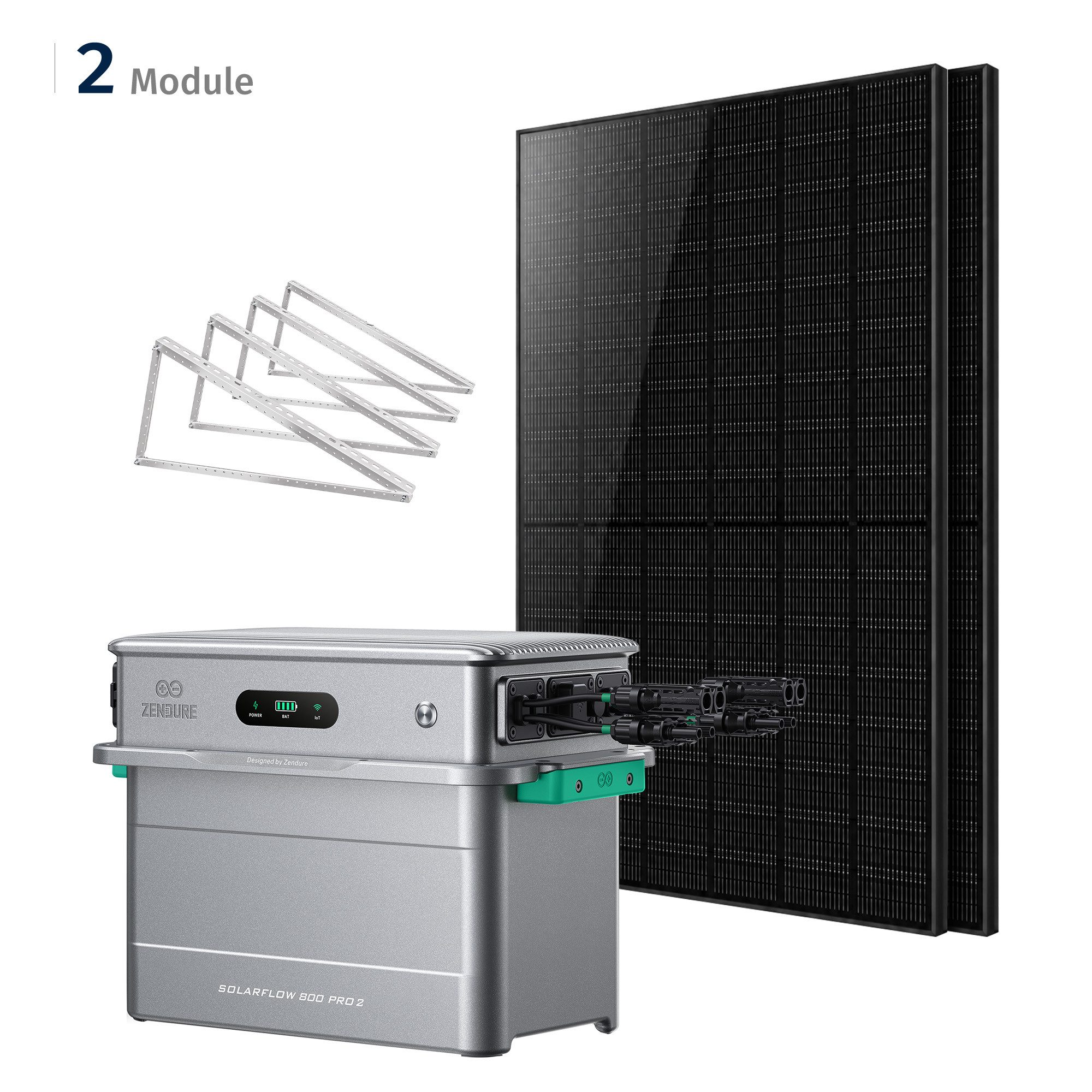SolarMars Balkonkraftwerk Zendure SolarFlow 800 Pro 2 Balkonkraftwerk Speicher 1000W PV-Eingang